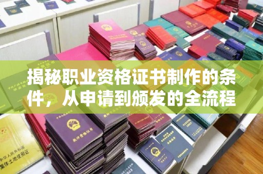 珙县揭秘职业资格证书制作的条件，从申请到颁发的全流程解析