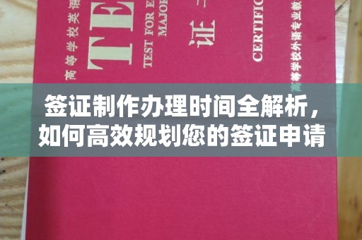 珙县签证制作办理时间全解析，如何高效规划您的签证申请流程